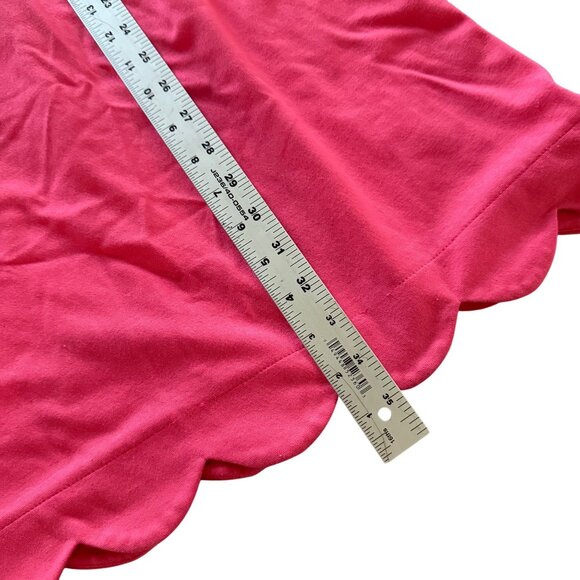 Pink Sleeveless Scalloped Hem Dress By Sara Campbell XS Made In USA - Picture 5 of 6